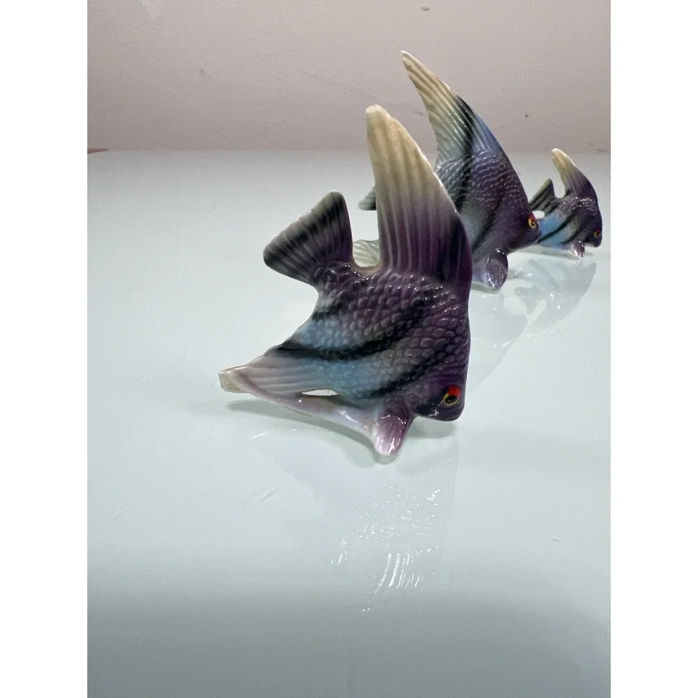Vintage Bone China‎ Japan Angelfish Figurines Set of 3